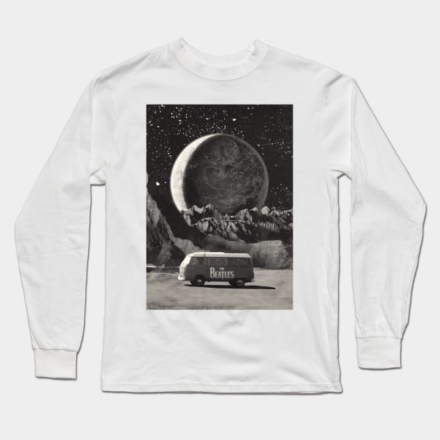 Space Beatles Long Sleeve T-Shirt by linearcollages
